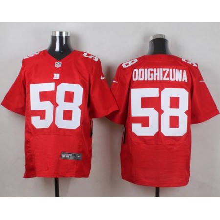 Nike Giants #58 Owa Odighizuwa Red Alternate Men's Stitched NFL Elite Jersey